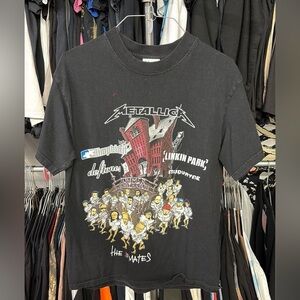 Metallica Linkin Park Limp Bizkit Deftones Mudvayne Band Tour Shirt 2003 Size M